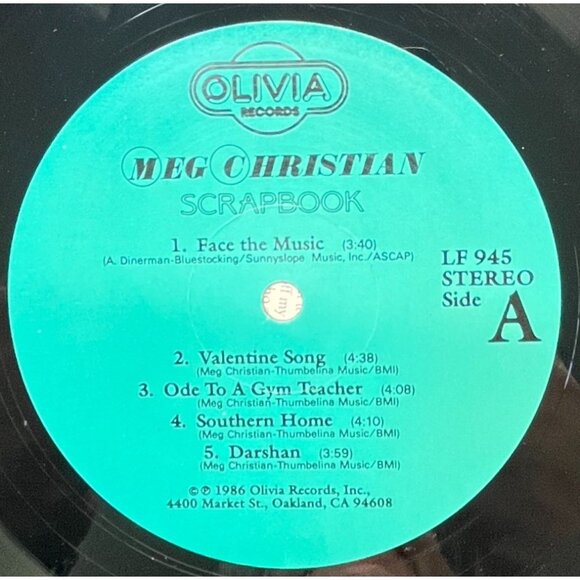 Meg Christian Scrapbook Vinyl LP Folk 1986 Olivia Records VG+ - Picture 2 of 7